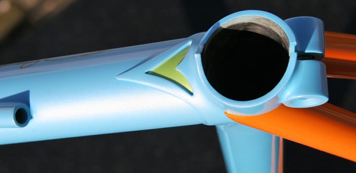 seat lug and top tube detail