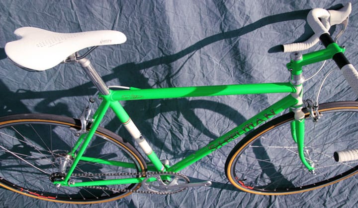 Mark's custom green Steelman fixxer with JB paint